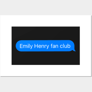 Emily Henry fan club blue message Posters and Art